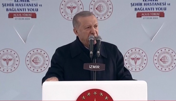 Erdoğan’dan İzmir Şehir Hastanesi açılışında Büyükşehir Belediyesine yol çıkışı