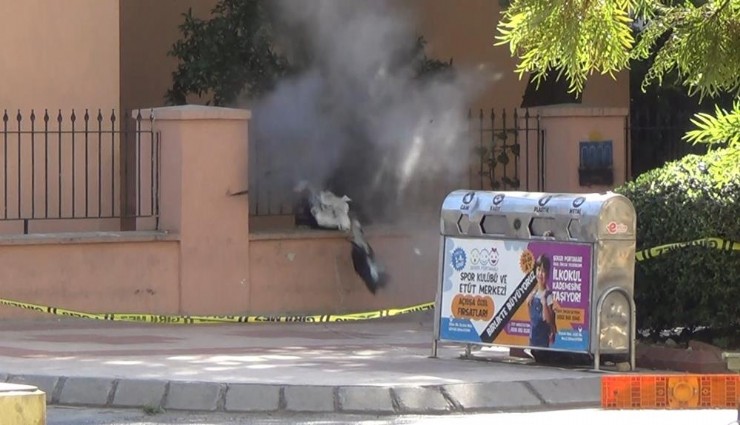Aydın'da bomba paniği: Patlatılan çantadan maske çıktı