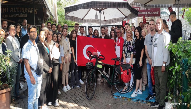 CHP'li gençlerden sporcu Kotluk'a destek: Şehit polis Şeyda için pedal çevirecek