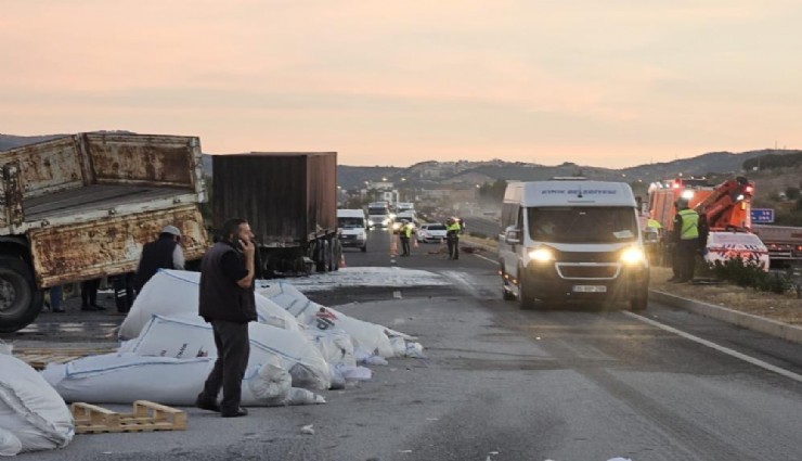 İzmir'de korkunç kaza: Önce başıboş ata çarptı, sonra tıra çarptı
