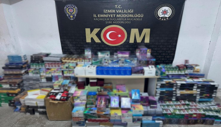İzmir'de okul çevrelerindeki tekel bayileri ve büfelerde eş zamanlı denetim:  10 milyon lira değerinde kaçak ürün ele geçirildi