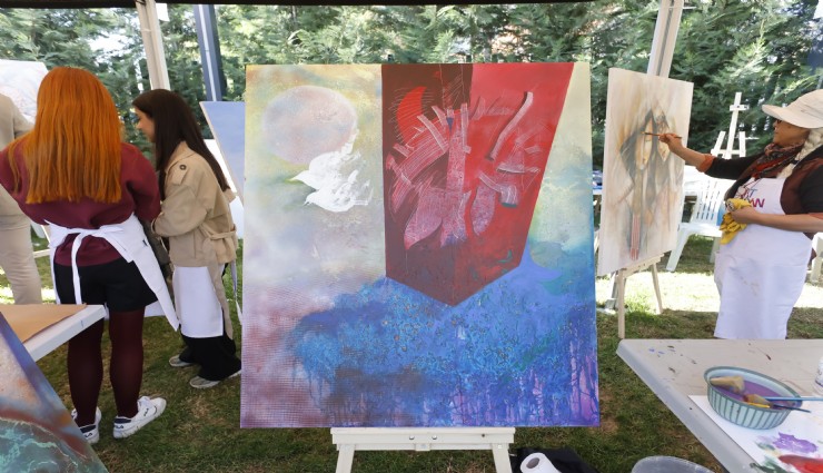 İzmirli ressam TUSAŞ saldırısını resmetti