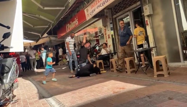 Manisa'da sokak ortasında eşini öldüresiye dövmüştü: Tahliye edildi