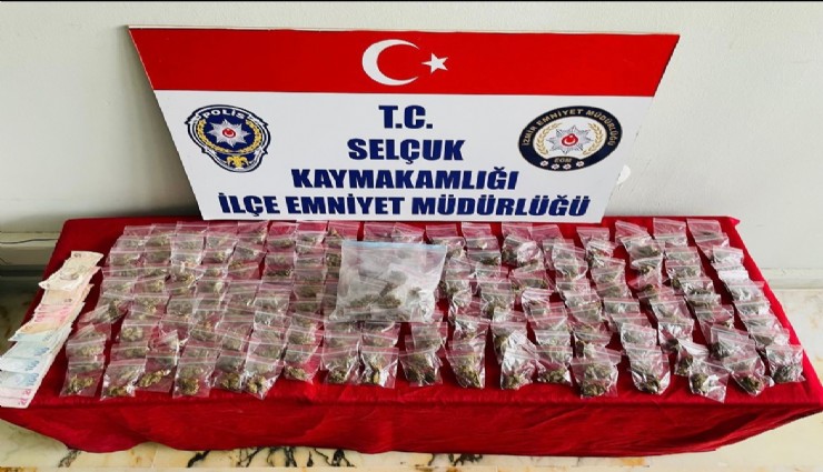 Selçuk'ta uyuşturucu operasyonu: 228 naylon poşet içerisinde skunk esrar ele geçirildi, 1 kişi tutuklandı