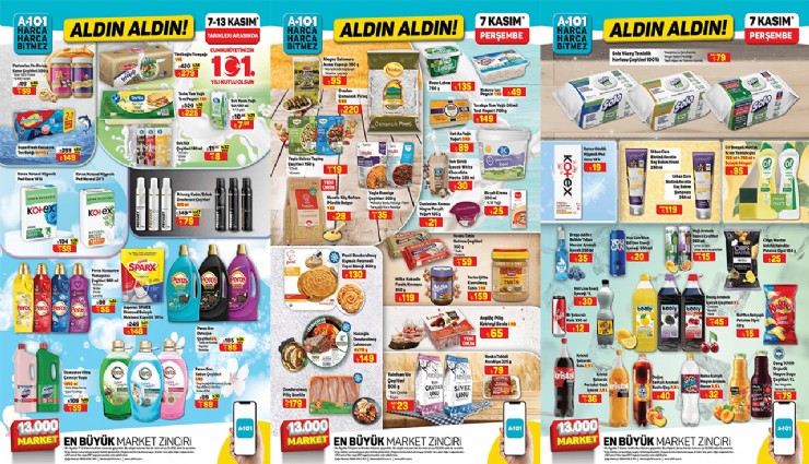 A101’e fasulye, pirinç, asma yaprağı geliyor! 7 Kasım 2024 A101 aktüel kataloğu