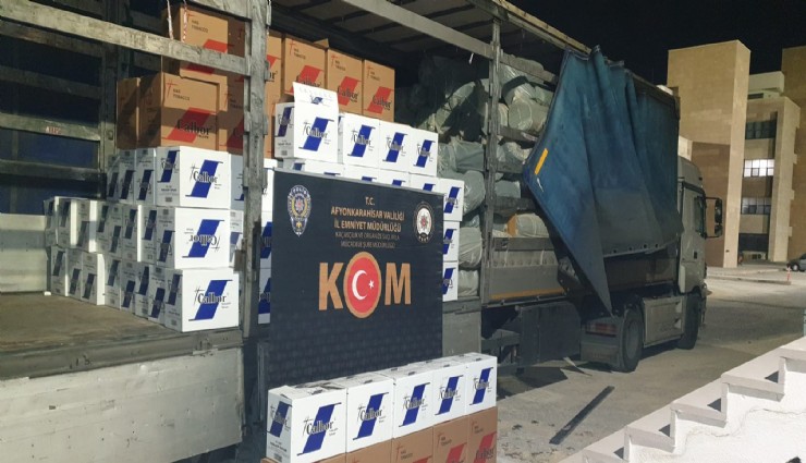 Afyonkarahisar'da milyonlarca makron ele geçirildi