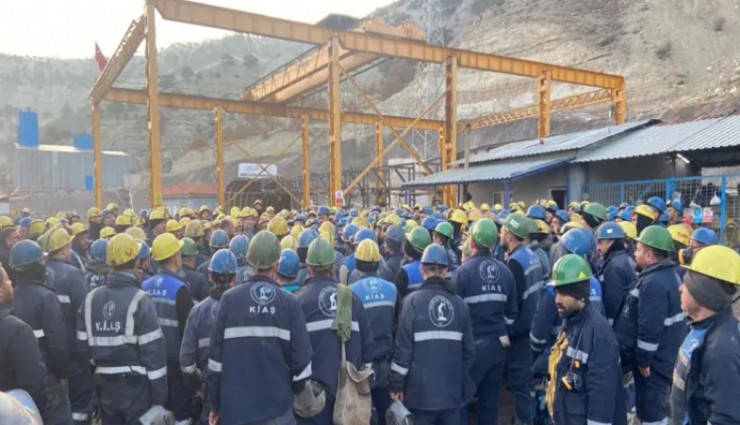 Ankara Çayırhan'da kendilerini madene kapatan 500 madencinin eylemi sürüyor