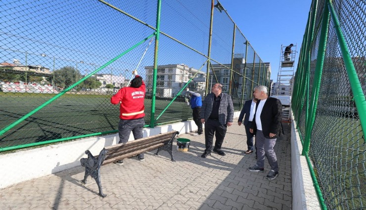 Başkan Çiçek talimatı verdi sahalar yenileniyor