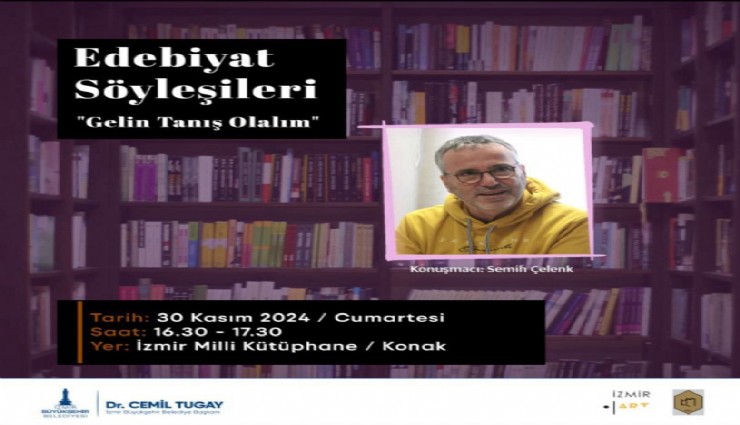 Edebiyat Söyleşileri’nin hafta sonu konukları Semih Çelenk ve Doğu Yücel