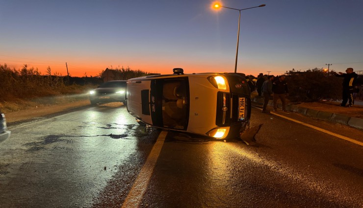 Emniyet kemeri can kurtardı: Takla atan araçtan sağ salim çıktı