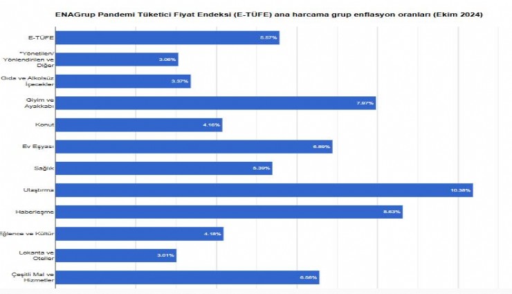 ENAG ekim ayı enflasyonunu açıkladı