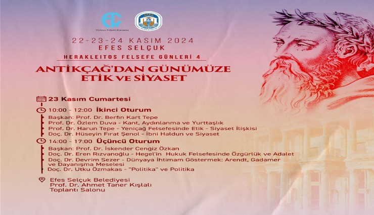 Herakleıtos'un bilgelik ateşi 22-24 Kasım'da Selçuk'ta yanacak