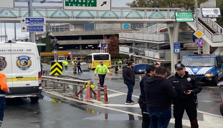 İstanbul'da trafik kazasına müdahale eden polise İETT otobüsü çarptı