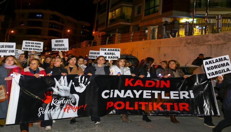 Karabağlar’da kadınlar şiddete karşı tek yürek oldu: 24 Saat süren nöbet ile kadınlar için adalet çağrısı