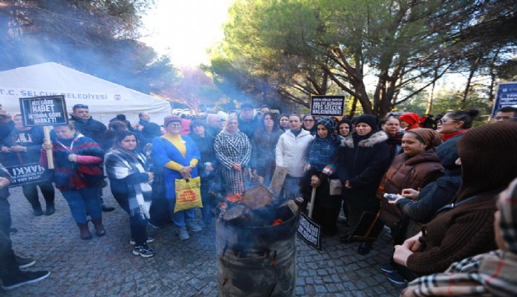 Selçuk'ta Meryem Ana Otoparkı için nöbet devam ediyor: Sözleşme imzalanana kadar buradayız
