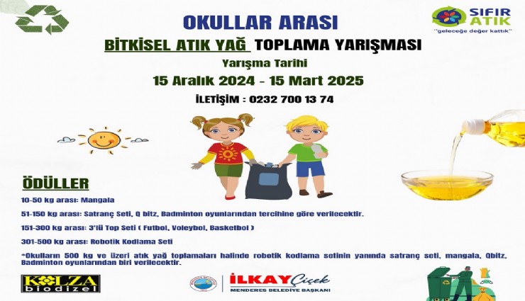 Menderes'te okullar çevre için yarışıyor
