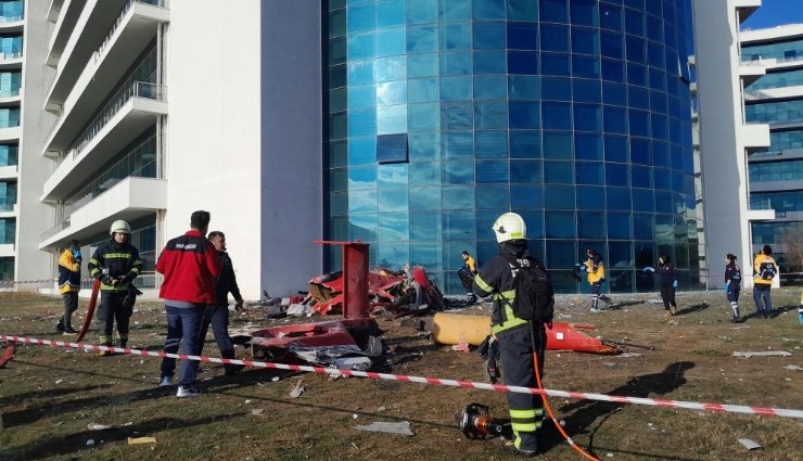 Muğla’da hastaneye çarpan helikopter düştü: 4 can kaybı