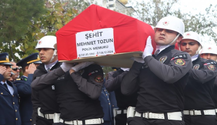 Seferihisar’da silahlı saldırıda hayatını kaybeden polis memuruna acı veda
