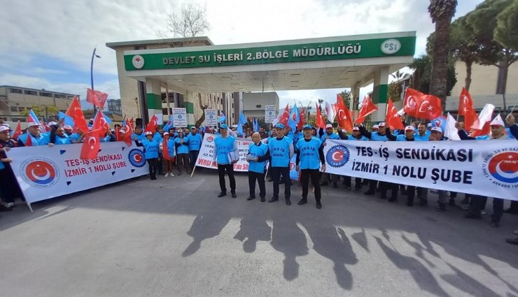 İzmir Devlet Su İşleri'nde eylem var