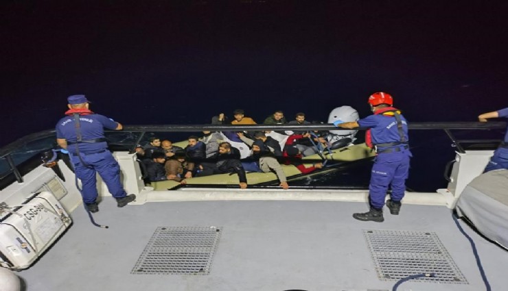 Bodrum'da 34 düzensiz göçmen yakalandı, 18'i kurtarıldı