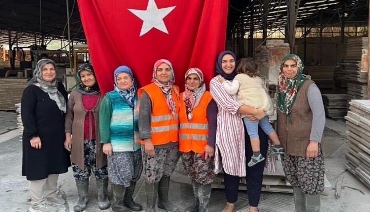 Mermer işçisi kadınlar ekmeklerini taştan çıkarıyor