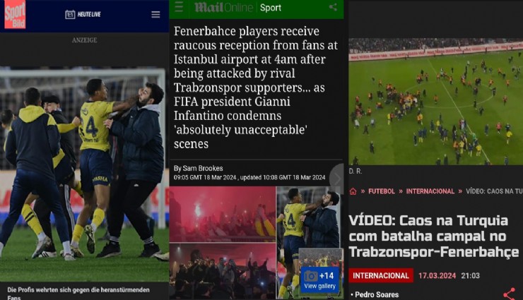 Trabzonspor-Fenerbahçe maçının ardından yaşananlar Avrupa basınında