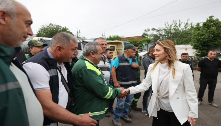 Başkan Mutlu’dan Temizlik İşleri personeline sabah vardiyası ziyareti