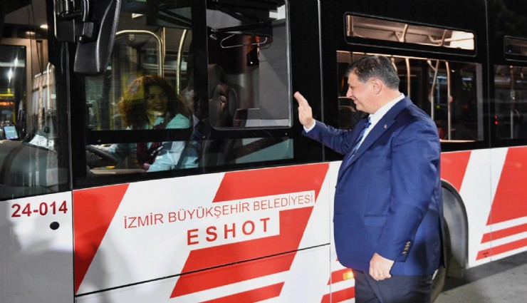 Başkan Tugay bayramlaşma programına ESHOT ile başladı