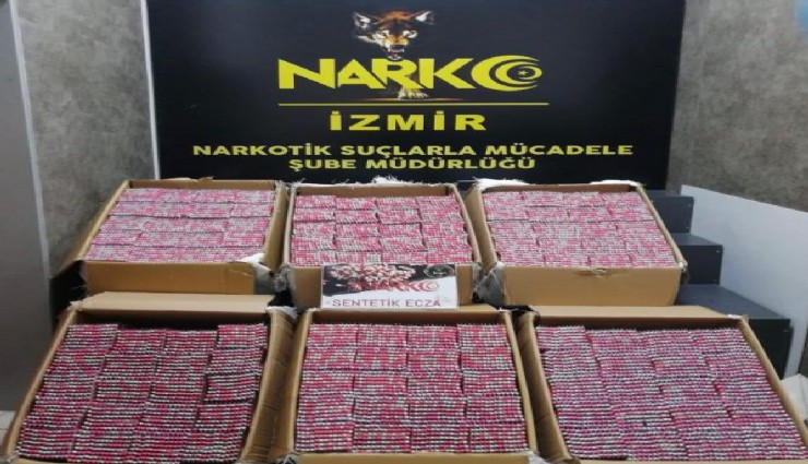 Kargo firması şubesine operasyonda 120 binden fazla hap ele geçirildi
