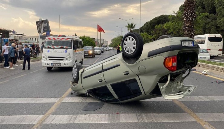 Takla atan araçtan fırlayan sürücü kurtulamadı