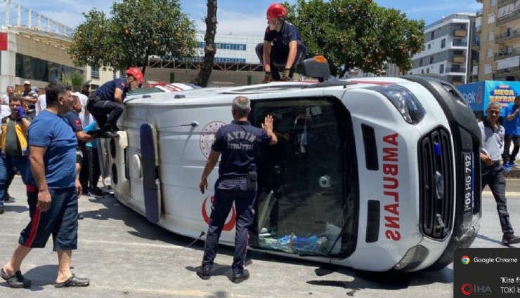 Aydın'da kahreden ambulans kazası kameraya yansıdı