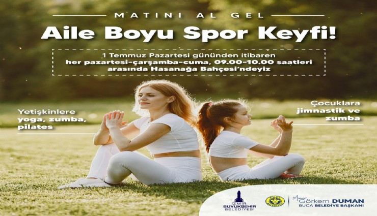 Buca’da aile boyu spor keyfi başlıyor