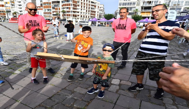 İzmir’de babalar ve çocuklar birlikte eğlendi