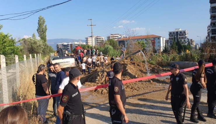 Aydın'da 3 işçinin hayatını kaybettiği içme suyu hattındaki göçükte 5 gözaltı