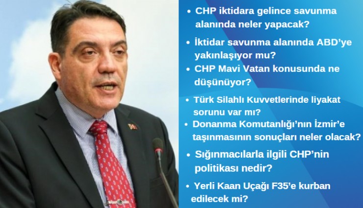 CHP’nin Milli Savunma Bakanlığından Sorumlu  Genel Başkan Yardımcısı Emekli Tümamiral Yankı Bağcıoğlu Egeli Gazete’ye önemli açıklamalar yaptı