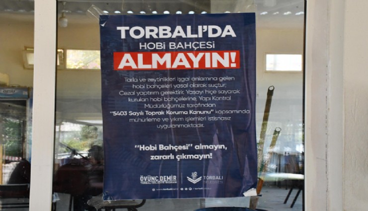 Torbalı Belediyesi'nden hobi bahçeleri uyarısı: Almayın, zararlı çıkmayın