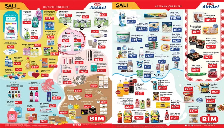 BİM’de Toz Deterjan, Çamaşır Suyu, Bulaşık Deterjanı İndirimi! 17 Eylül 2024 BİM Aktüel Kataloğu