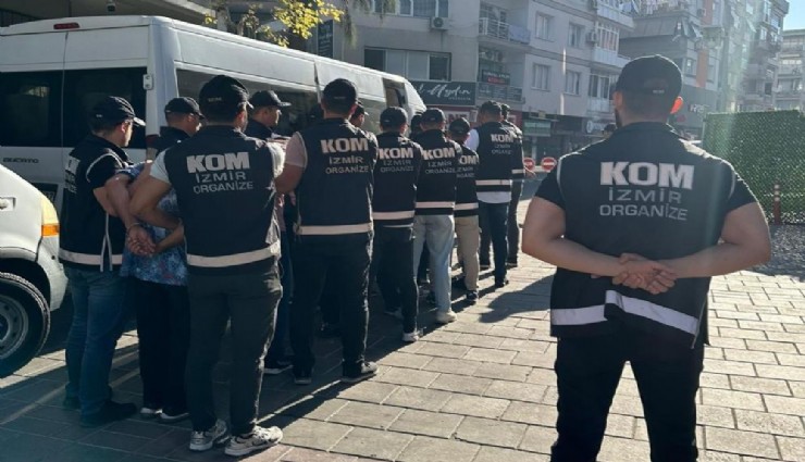 İzmir'de silah çetesine  hava destekli şok baskın: 16 şüpheli gözaltında