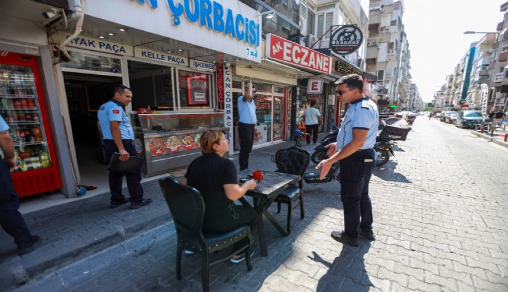 Karşıyaka’da zabıta ekiplerinden işgal denetimi