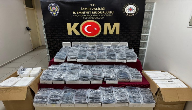 İzmir'de 14 bin 95 adet kaçak gözlük ele geçirildi