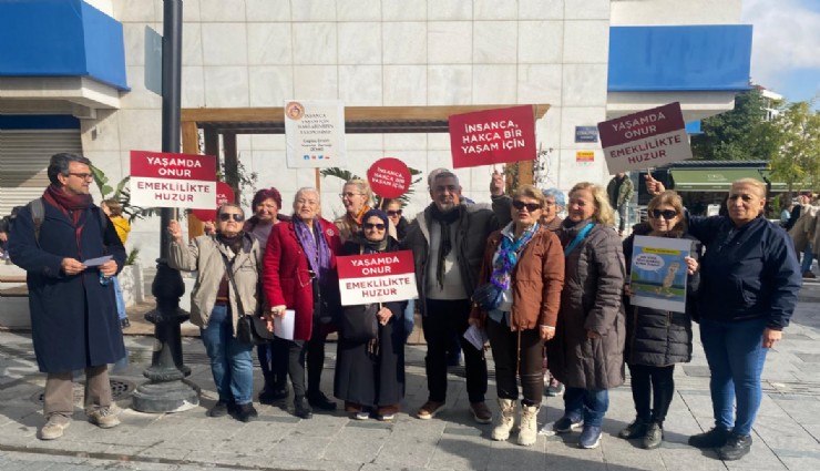 İzmirli emekli kadınlardan el ilanlı protesto