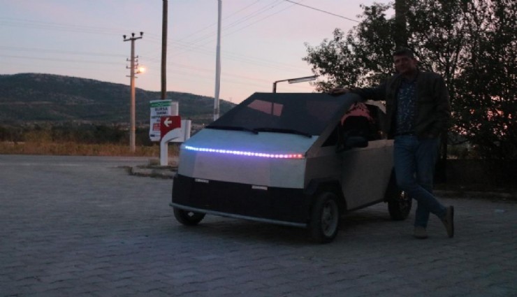 Hurda malzemelerle yaptığı elektrikli araçla Elon Musk'a kafa tuttu