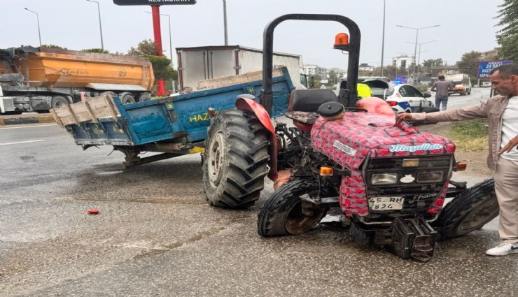 Manisa'da tırla çarpışan traktörün sürücüsü hayatını kaybetti