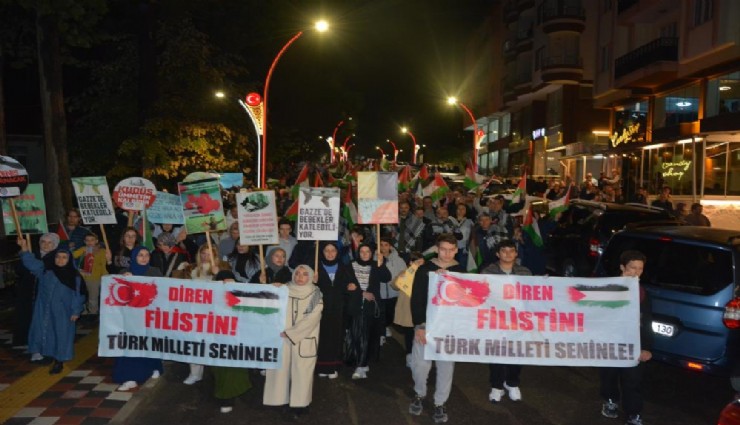 Manisa Filistin için yürüdü