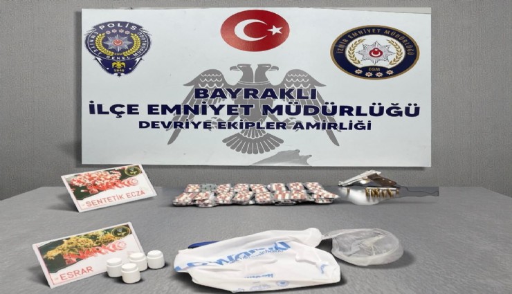 Bayraklı’da operasyon: Çamaşır makinesinden uyuşturucu çıktı