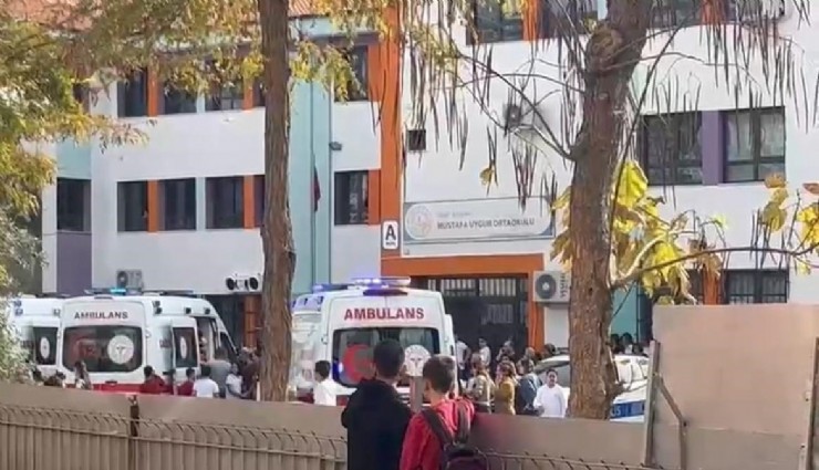Okulda yangın tüpü paniği: Çok sayıda öğrenci tozdan etkilendi