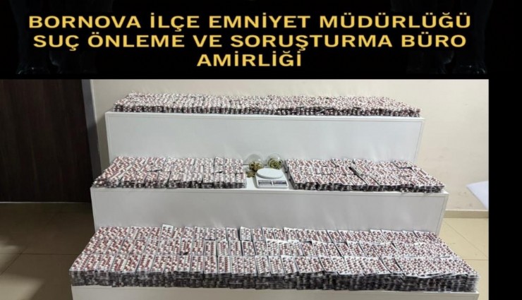 Bornova’da kapıcı dairesinde 29 bin uyuşturucu hap ele geçirildi