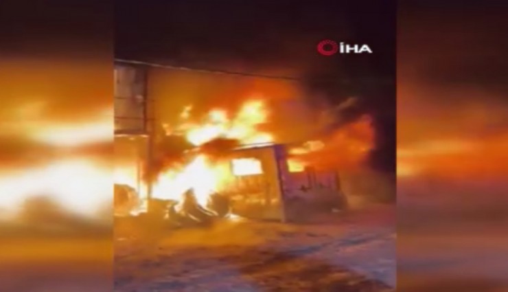 Hatay’da korkutan yangın: İşçilerin kaldığı konteyner alevlere teslim