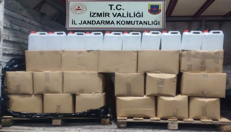 İzmir'de etil alkol operasyonu: 860 litre ele geçirildi