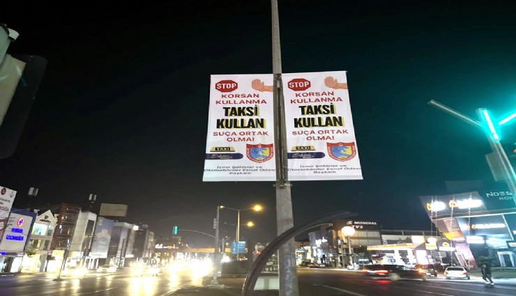 İzmirli taksiciler şehir geneline 